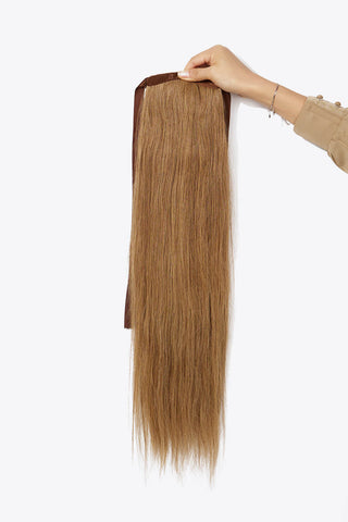 24" 130g #10 Ponytail Straight Human Hair - TJ Outlet