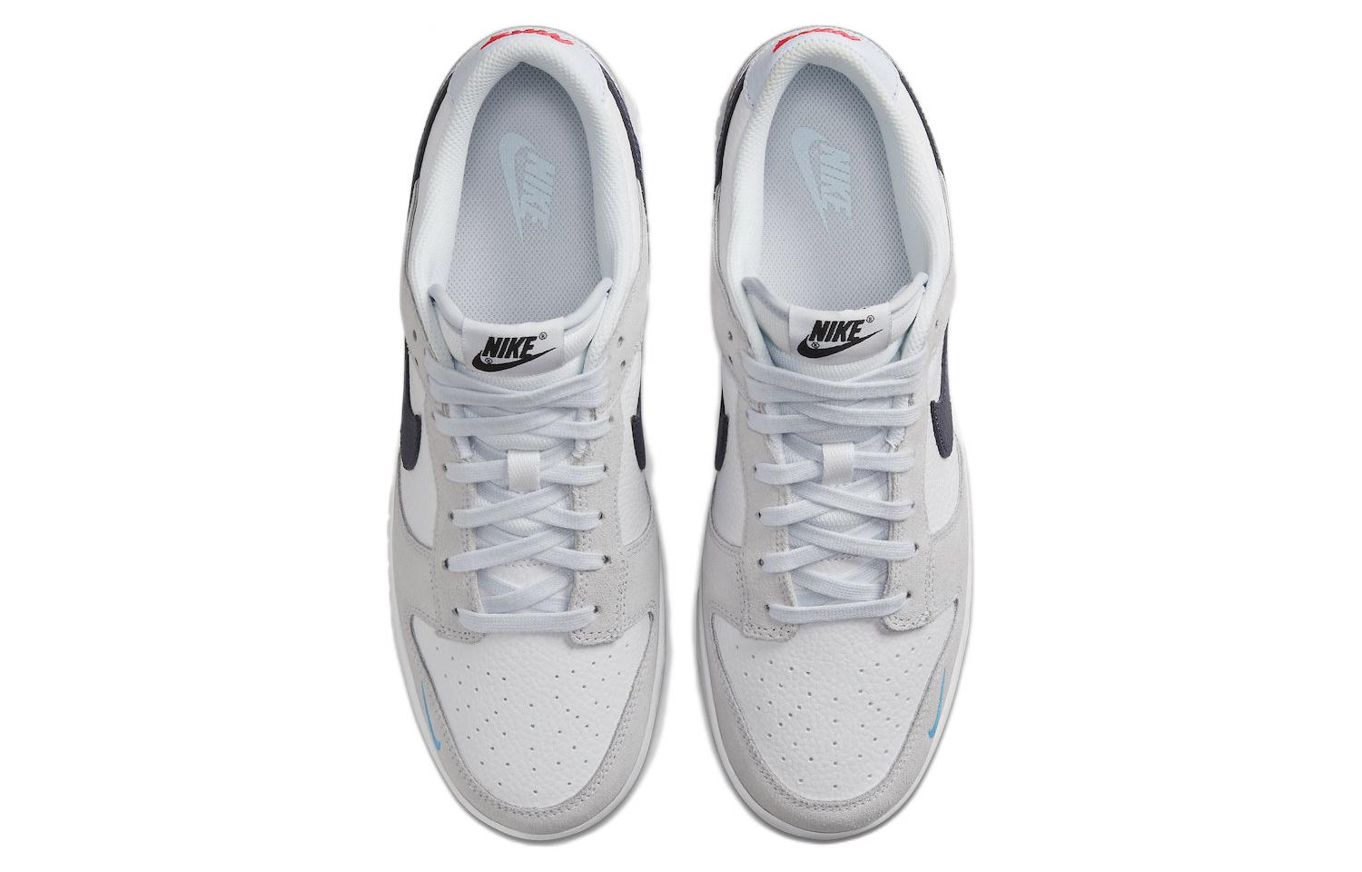 Nike Dunk Low 'Mini Swoosh - White Grey Navy Aqua' FJ4227-001