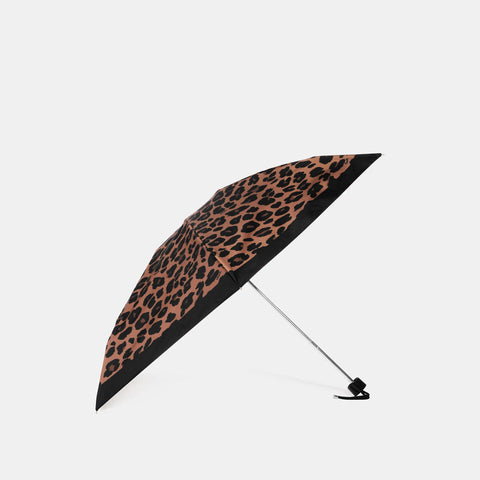Coach Outlet Uv Protection Mini Umbrella In Leopard Print