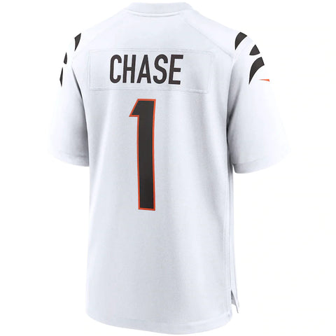 Men’s Cincinnati Bengals Ja’Marr Chase White Game Jersey
