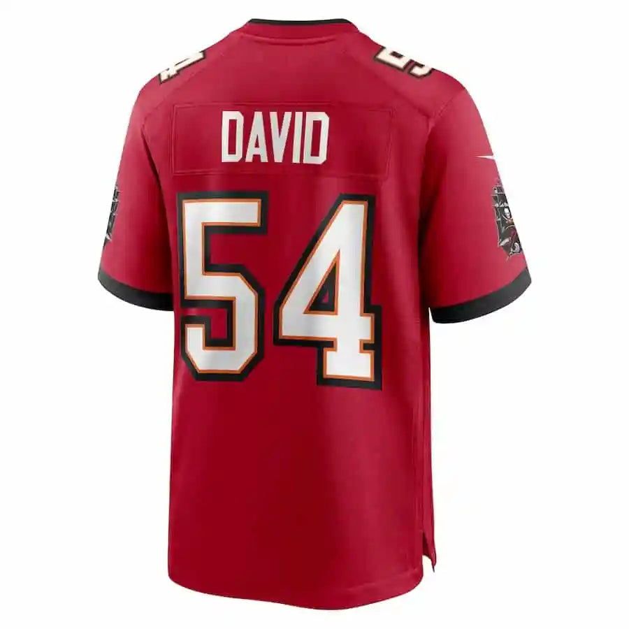 Men’s Tampa Bay Buccaneers Lavonte David #54 Red Super Bowl LV Game Jersey