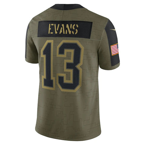 Men’s Tampa Bay Buccaneers Mike Evans Olive 2021 Salute To Service Limited NFL Jersey