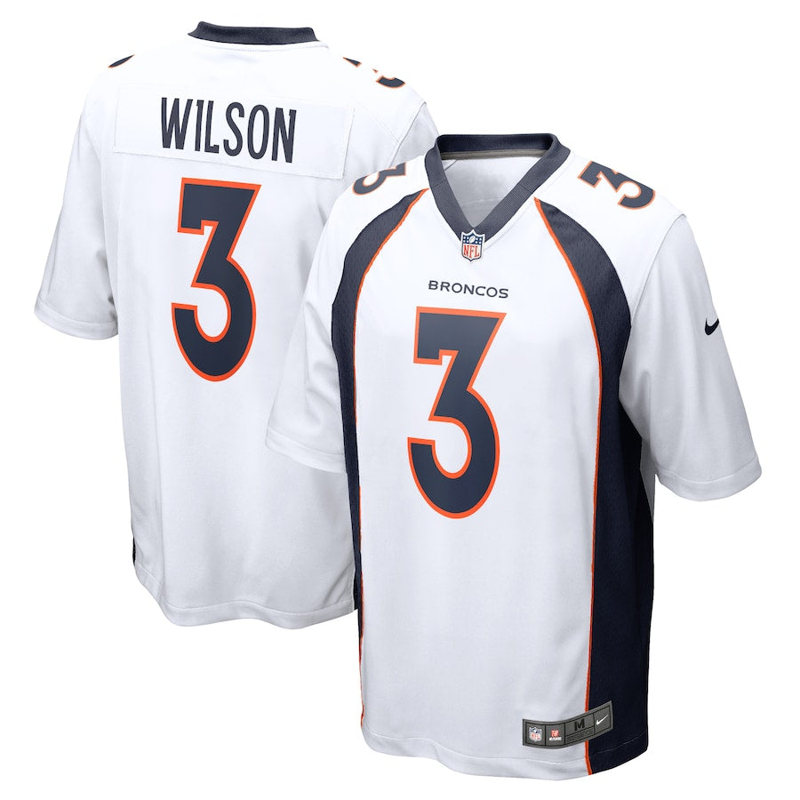 Men’s Denver Broncos Russell Wilson Nike White Game Jersey