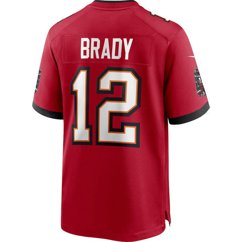 Men’s Tampa Bay Buccaneers Tom Brady Red Game Stitched Jersey