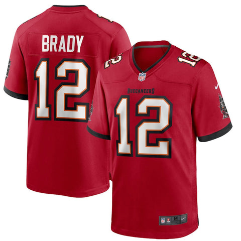 Men’s Tampa Bay Buccaneers Tom Brady Red Game Stitched Jersey