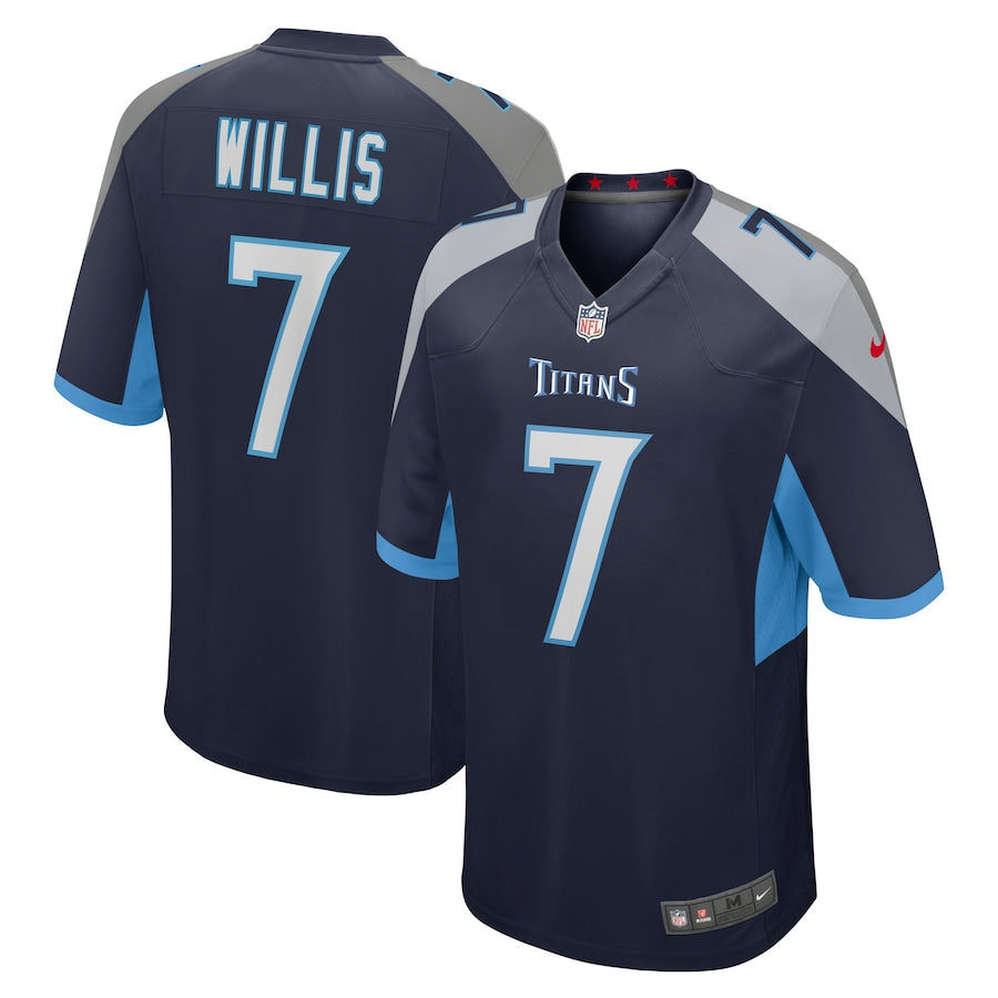 Men’s Tennessee Titans Malik Willis Nike Navy 2022 Jersey