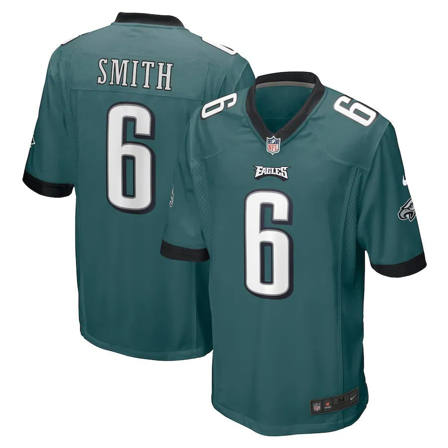 Men’s Philadelphia Eagles DeVonta Smith #6 Nike Midnight Green Game NFL Stitched Jersey
