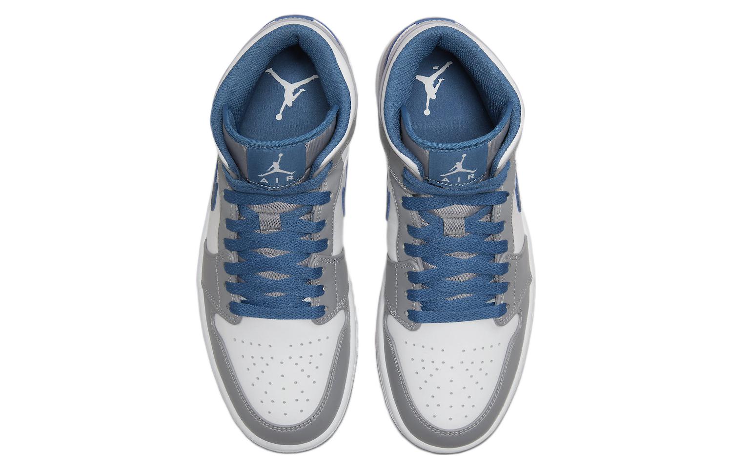 Air Jordan 1 Mid 'Cement Grey True Blue' DQ8426-014 - TJ Outlet