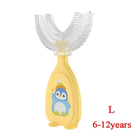 Children U-Shape Toothbrush 2-12years Kids Teeth Oral Care Cleaning Brush Soft Silicone Teeth Whitening Cleaning Tool Brush - TJ Outlet