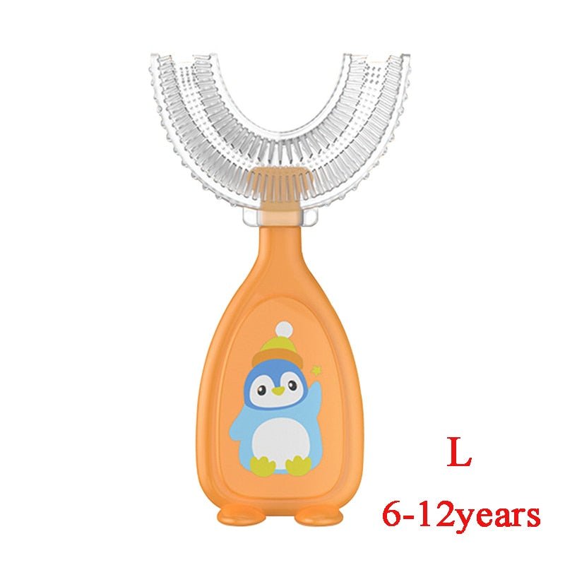 Children U-Shape Toothbrush 2-12years Kids Teeth Oral Care Cleaning Brush Soft Silicone Teeth Whitening Cleaning Tool Brush - TJ Outlet