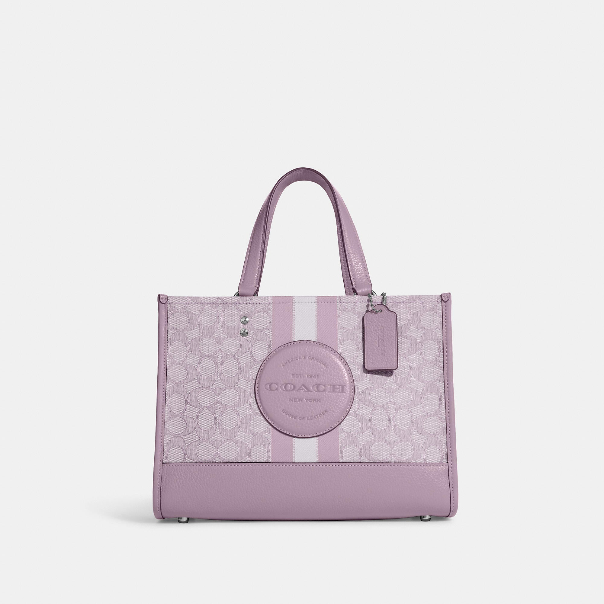 Coach Outlet Dempsey Carryall In Signature Jacquard With Stripe And Coach Patch - TJ Outlet