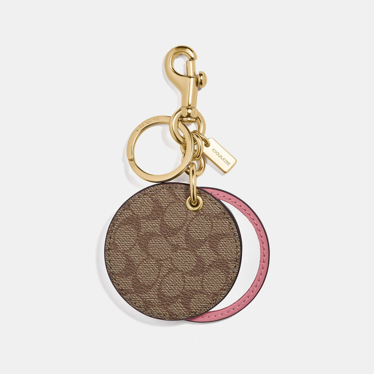Coach Outlet Mirror Bag Charm In Signature Canvas - TJ Outlet