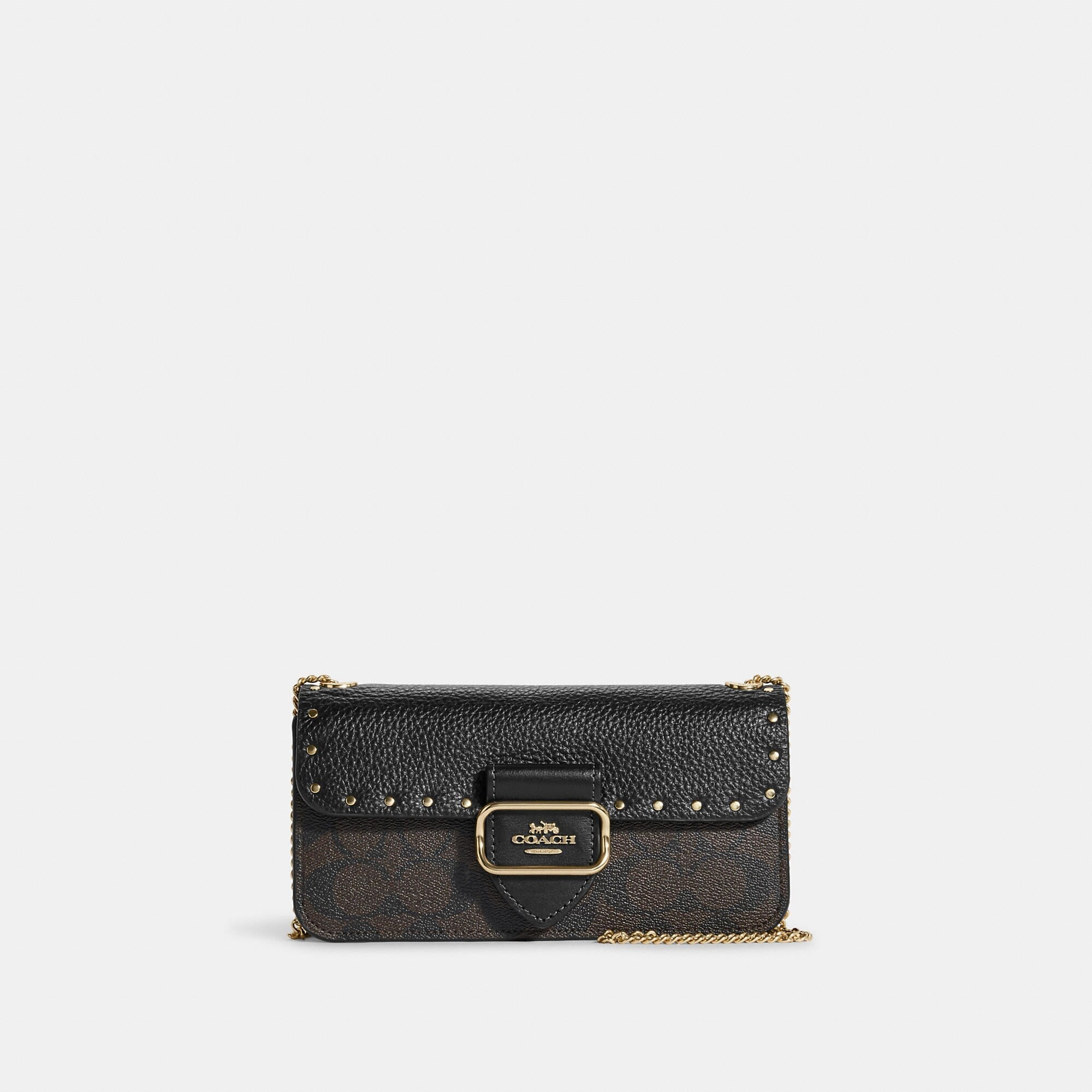 Coach Outlet Morgan Crossbody In Colorblock Signature Canvas With Rivets - TJ Outlet