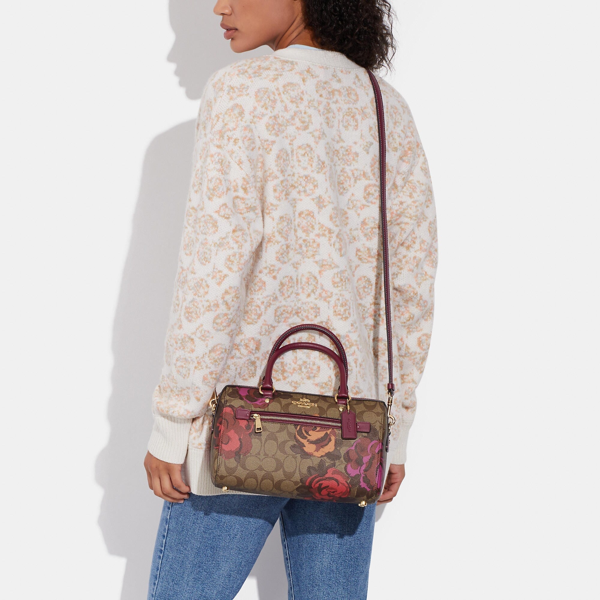 Coach Outlet Rowan Satchel In Signature Canvas With Jumbo Floral Print - TJ Outlet