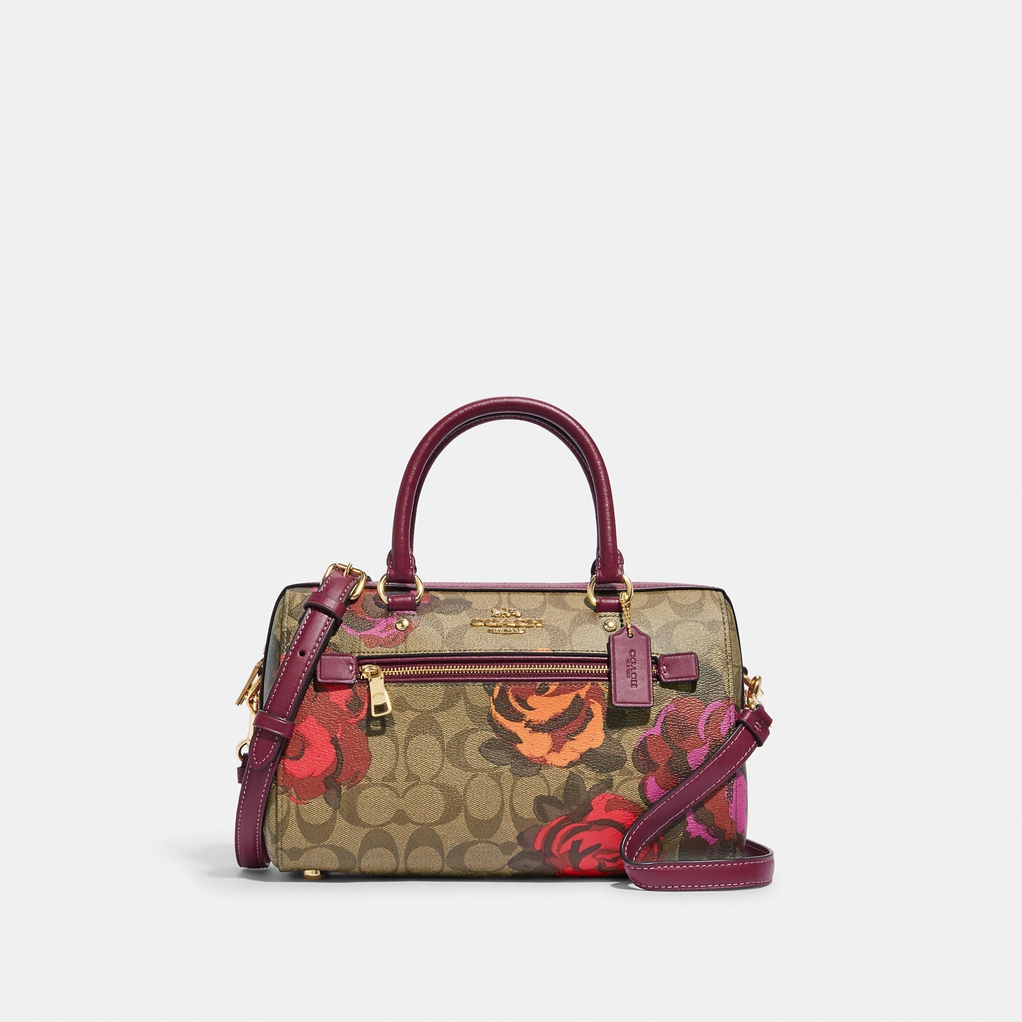 Coach Outlet Rowan Satchel In Signature Canvas With Jumbo Floral Print - TJ Outlet