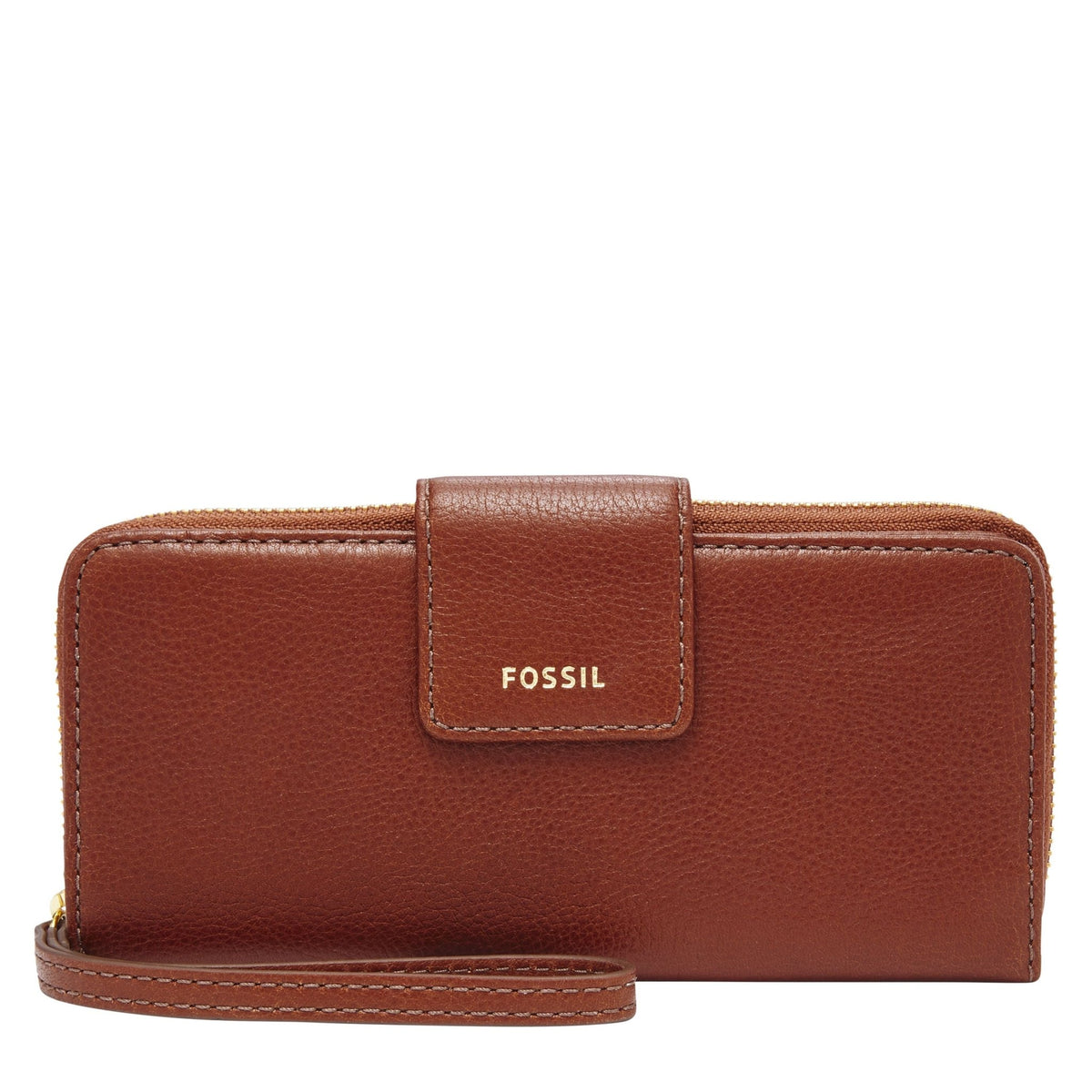 Fossil Women's Madison Leather Zip Clutch - TJ Outlet