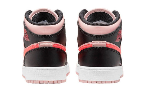(GS) Air Jordan 1 Mid 'Black Pink Crimson' 554725-604 - TJ Outlet
