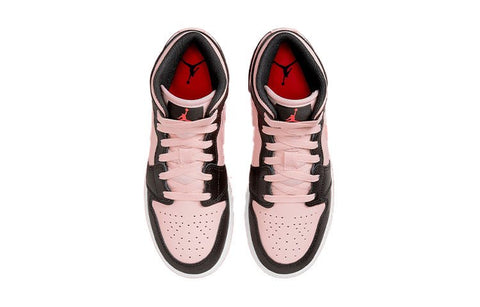 (GS) Air Jordan 1 Mid 'Black Pink Crimson' 554725-604 - TJ Outlet