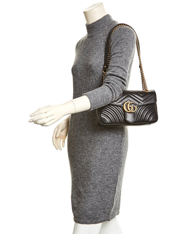 Gucci GG Marmont Small Matelasse Leather Shoulder Bag - TJ Outlet