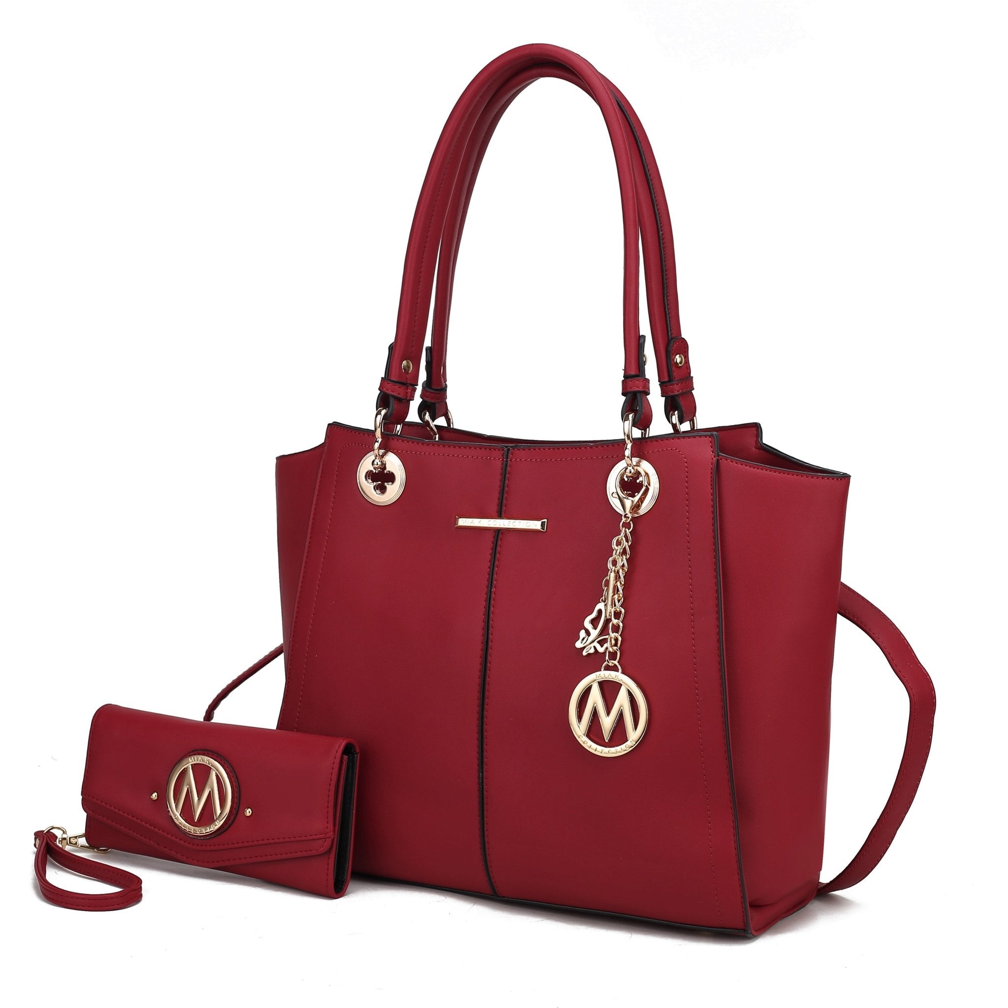 Ivy Vegan Leather Women’s Tote Handbag with wallet - TJ Outlet