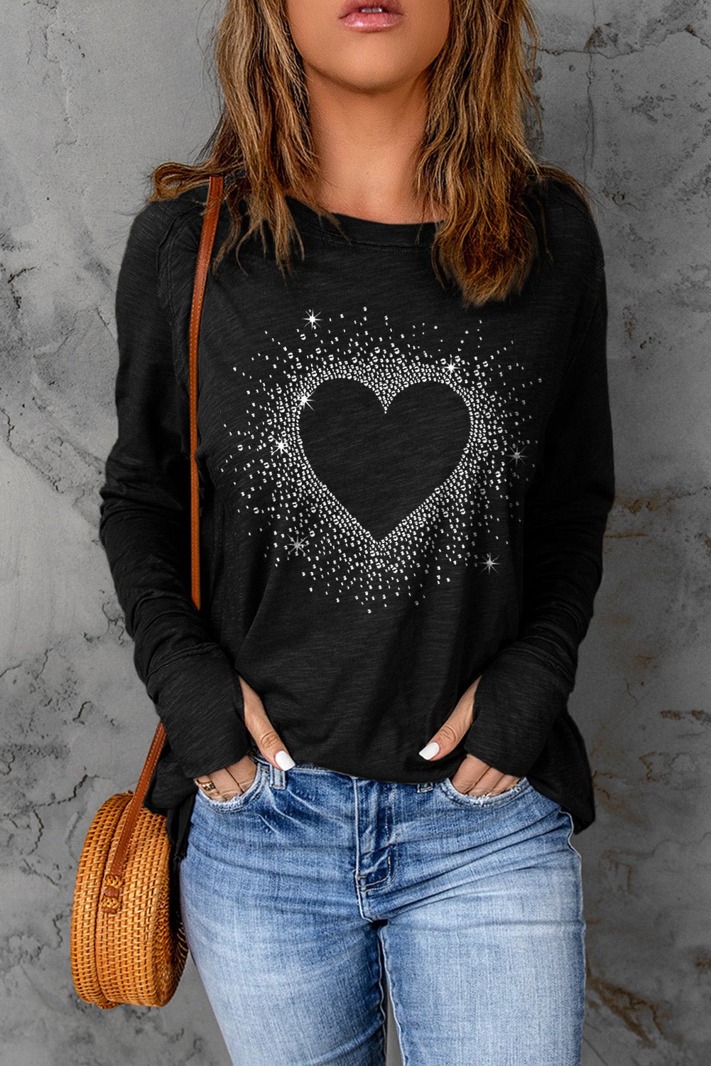 Let Me Adore You Graphic Long Sleeve Top - TJ Outlet