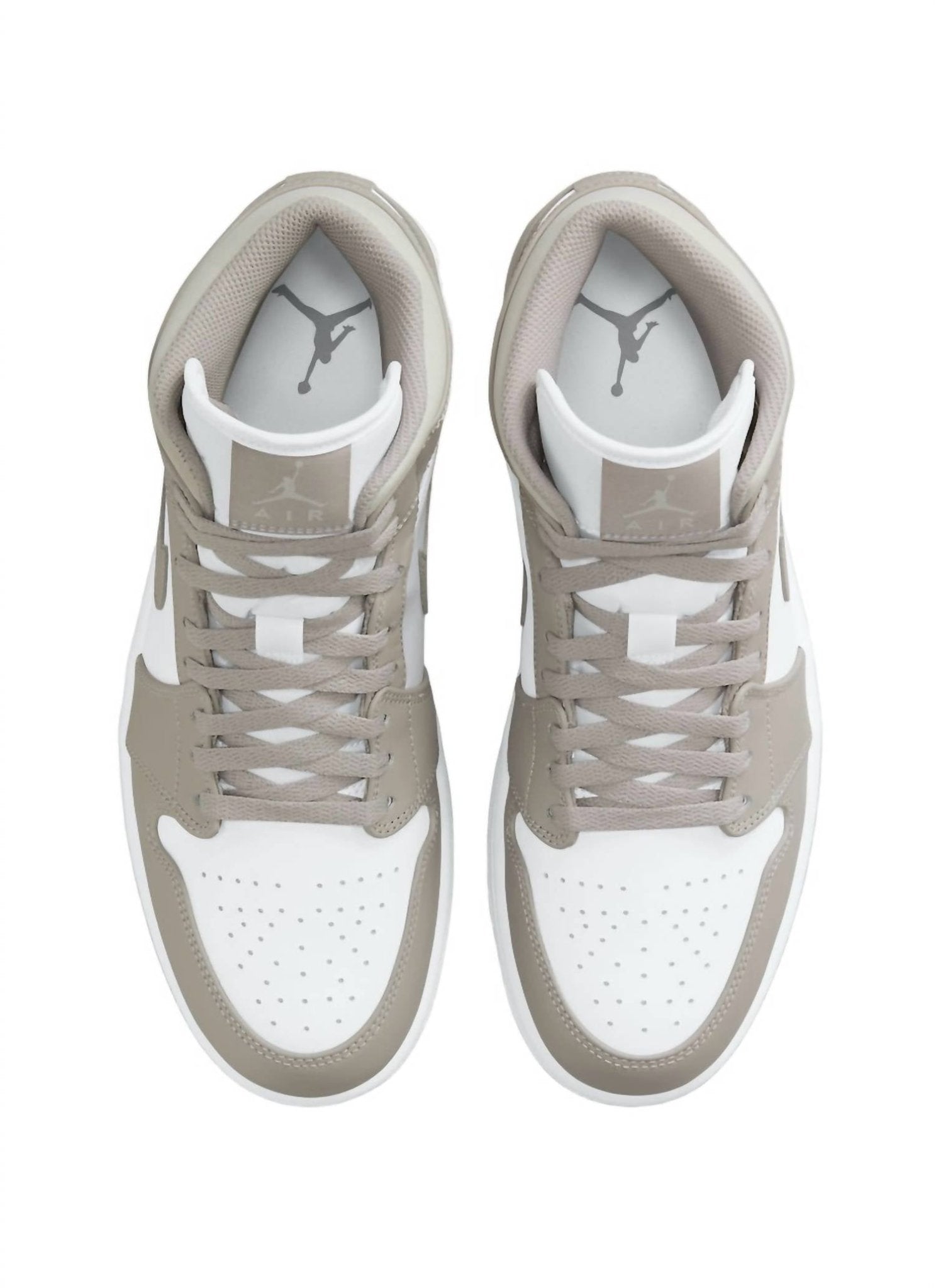 Men'S Air Jordan 1 Mid Sneaker in College Grey/White Light Bone - TJ Outlet