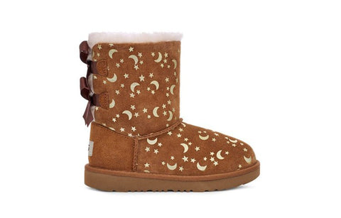 (PS) UGG Bailey Bow Sun & Moon Fleece Lined Brown 1119170T-CHE - TJ Outlet