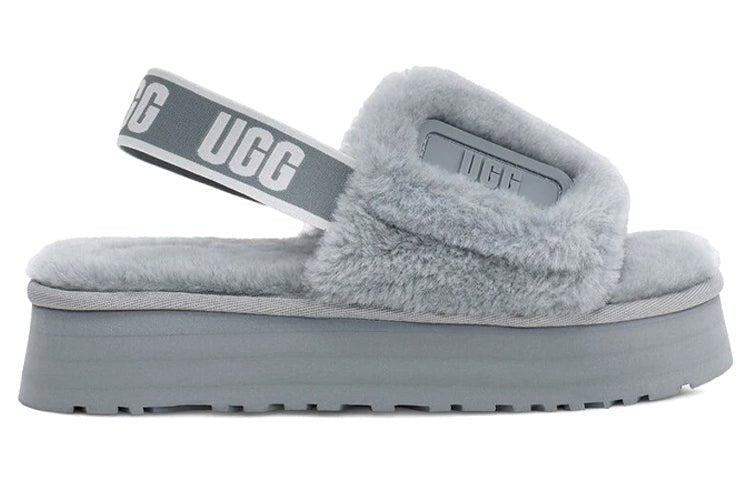 (WMNS) UGG Disco Slide Cozy Thick Sole Casual Slipper Gray 1112258-AFG - TJ Outlet