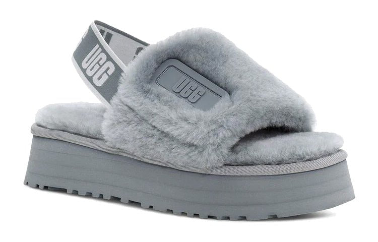 (WMNS) UGG Disco Slide Cozy Thick Sole Casual Slipper Gray 1112258-AFG - TJ Outlet