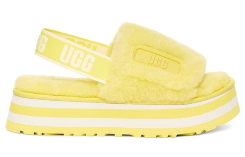 (WMNS) UGG Disco Slide Thick Sole Yellow Slippers 1112258-MRT - TJ Outlet