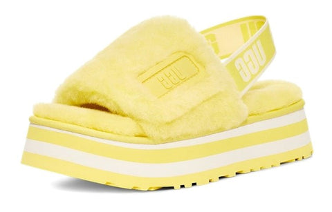 (WMNS) UGG Disco Slide Thick Sole Yellow Slippers 1112258-MRT - TJ Outlet