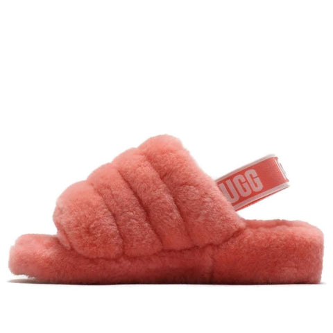 (WMNS) UGG Fluff Yeah Slide Minimalistic Casual Thick Sole Shoe Pink 1095119-LNT - TJ Outlet