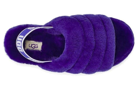 (WMNS) UGG Fluff Yeah Slide Minimalistic Thick Sole Purple 1095119-VNGH - TJ Outlet